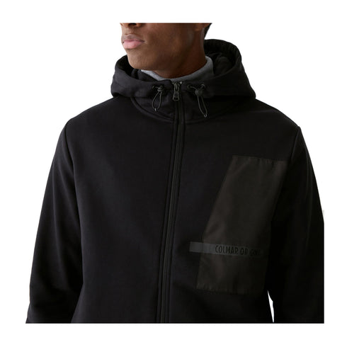 Colmar Felpa con zip Felpa Uomo con inserti in nylon Nero A24 - COLMARMU62623YP - 99 - M - Francavilla Moda